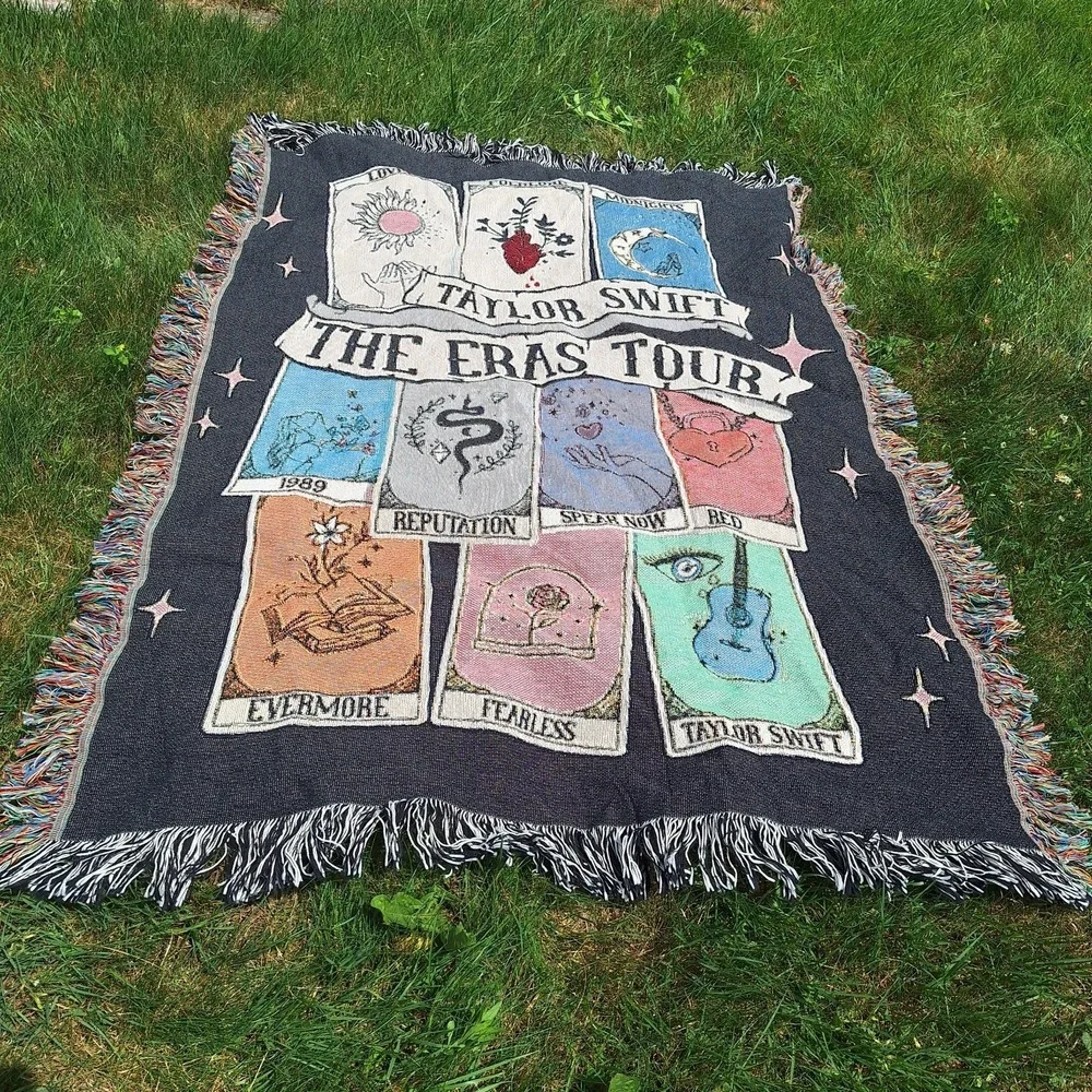 RARE Taylor Swift The Eras Tour Woven Throw Blanket 72x48